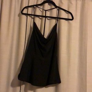 Sexy black cowneck top